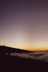 sunset in the mountains