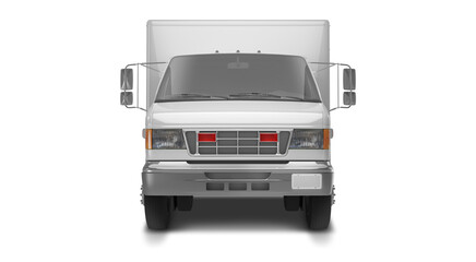 Realistic Truck Mockup Front View
