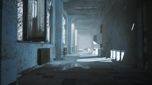 interior of the abandoned soviet building