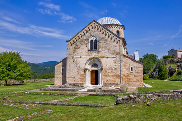 Fototapeta na wymiar Old medieval monastery Gradac, Serbia