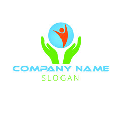 Fototapeta premium new World Hand Logo design