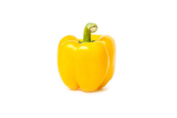 Fresh yellow sweet pepper on white background