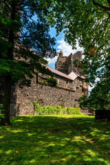 A castle complex in Grodziec, Poland. Grodziec Castle.