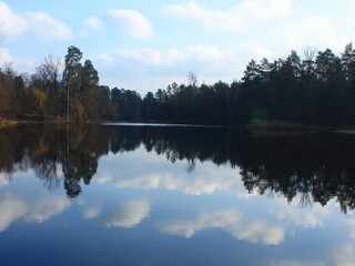 Landscape Lake Ukraine Kyiv Pushcha