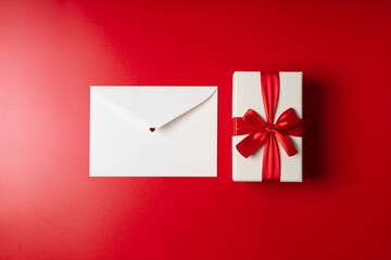 Valentine's day envelope and gift