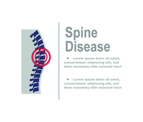 pain in spine icon vector isolated.