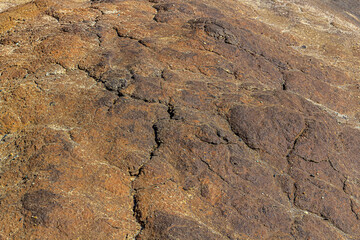 Abstract texture of dried cracked scorched earth. Global warming and shortage of water on the planet concept. Solidified grey Earth surface for the background or graphic design.