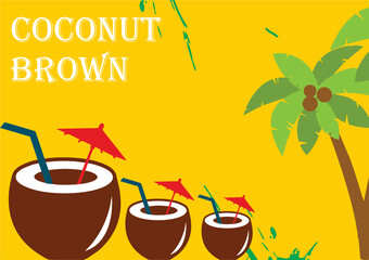 Brown coconut is a type of coconut that can enjoy its water and also be processed into food.