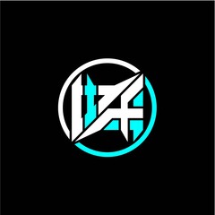 Modern minimalist design with the initials letter I X square and rings around it.