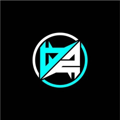 Modern minimalist design with the initials letter Q Z square and rings around it.