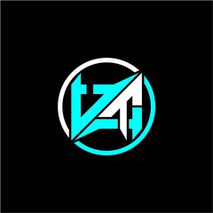 Modern minimalist design with the initials letter U T square and rings around it.