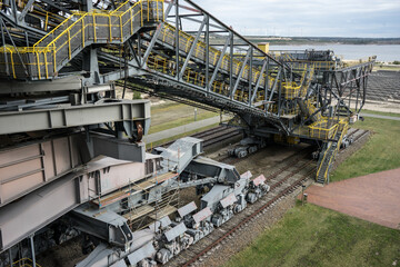 Overburden conveyor bridge F60 in open-cast lignite mining