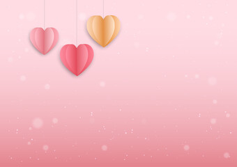 Pink background for valentine festival and wedding