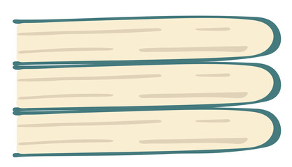 A stack of books. The isolated object on a white background. Vector illustration. Drawn by hands.