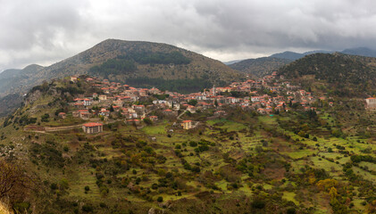 Fototapeta na wymiar Dimitsana village, a picturesque traditional old village in Arcadia region, Peloponnese, Greece, Europe