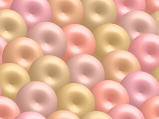 Rose gold Valentine's Day background. Soft pink spheres.