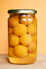 Homemade apricot compote