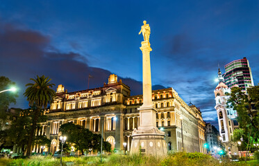 Monument to Juan Lavalle and Palace of Justice in Buenos Aires, the capital of Argentina