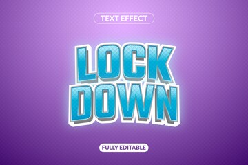 Lock Down Text Effect Situation Life