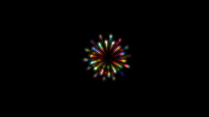 Fototapeta premium Color twinkling light streaks in perspective stretching