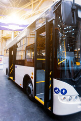 New public transport. Bus for transporting passengers © dizfoto1973