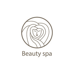 spa logo beauty abstract vector circle design line illustration
