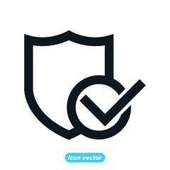 Shield Check Mark icon template color editable. Shield Check symbol vector illustration for graphic and web design.