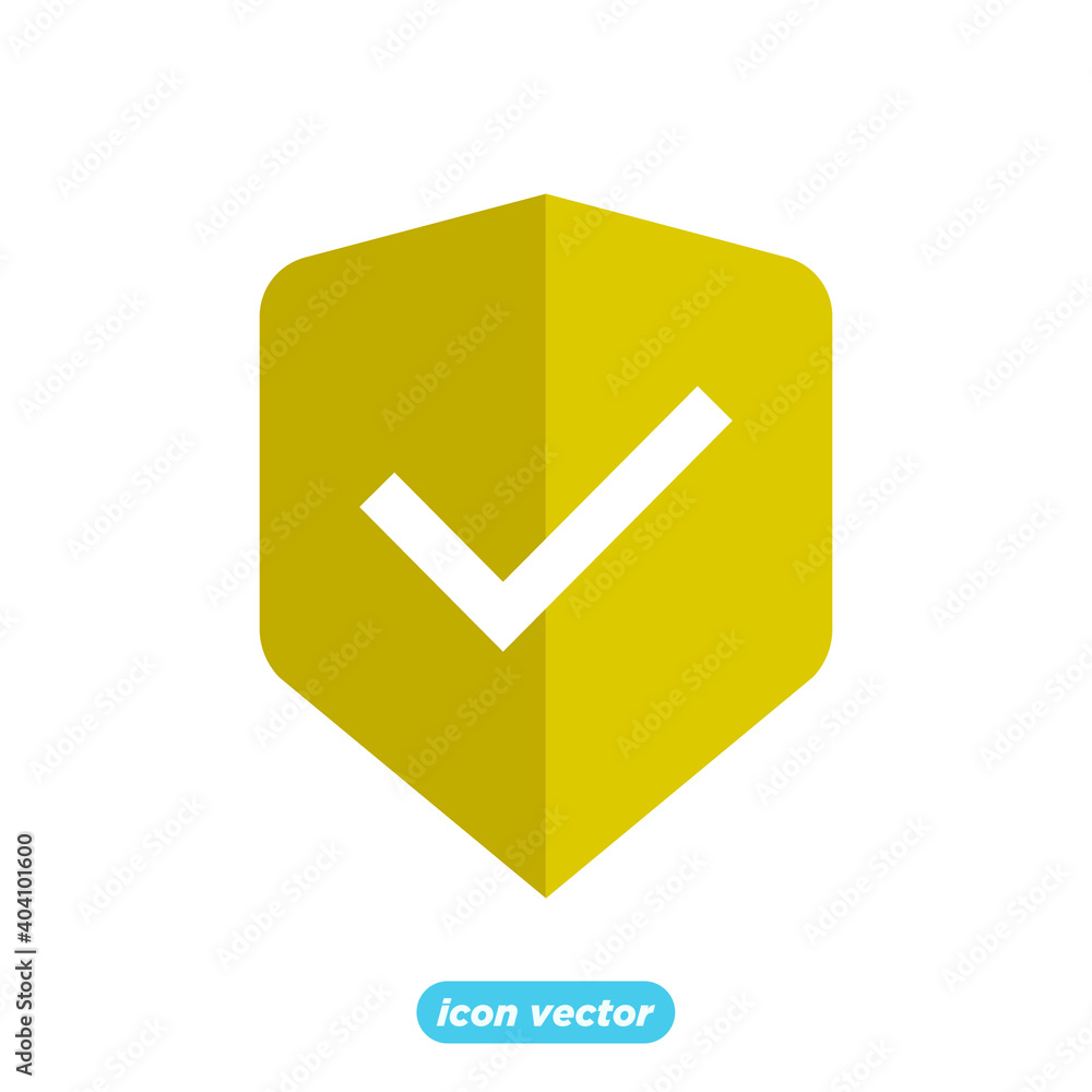 Poster shield check mark icon template color editable. shield check symbol vector illustration for graphic 