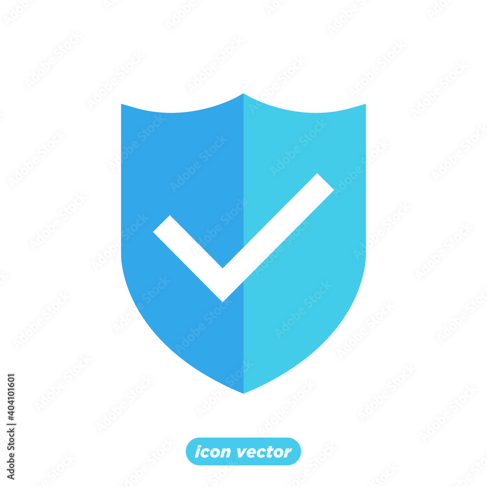 Poster shield check mark icon template color editable. shield check symbol vector illustration for graphic 