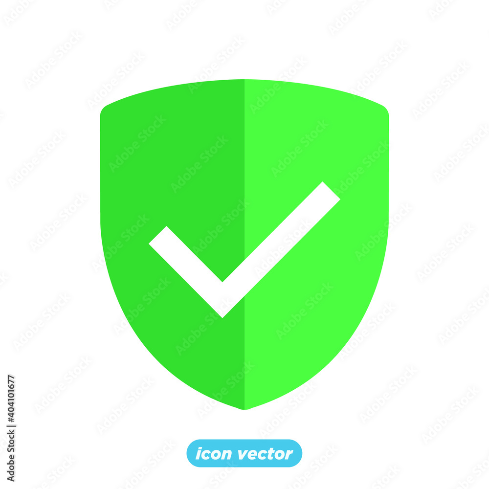 Poster shield check mark icon template color editable. shield check symbol vector illustration for graphic 