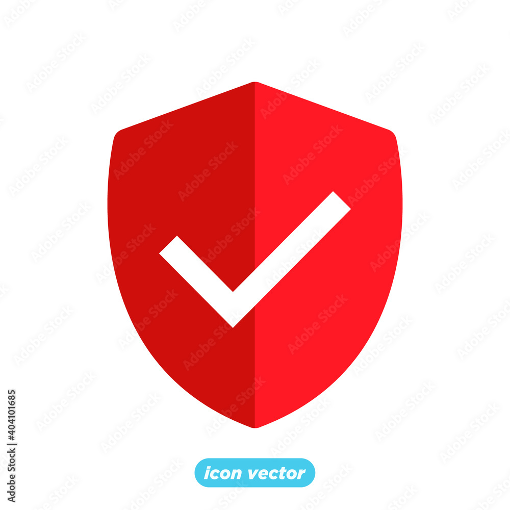 Poster shield check mark icon template color editable. shield check symbol vector illustration for graphic 
