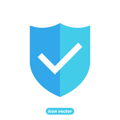 Shield Check Mark icon template color editable. Shield Check symbol vector illustration for graphic and web design.