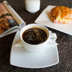 sandwich with coffee