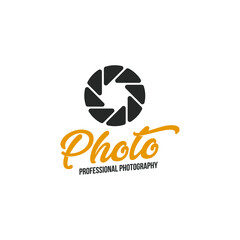 Camera shutter logo. Camera Photography Logo Icon Design Vector