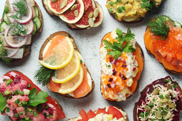 Smorrebrod is a traditional Scandinavian open-faced sandwich