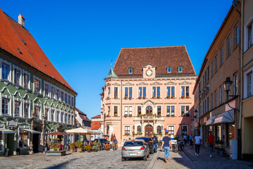 Fototapeta na wymiar Rathaus, Kaufbeuren, Bayern, Deutschland 