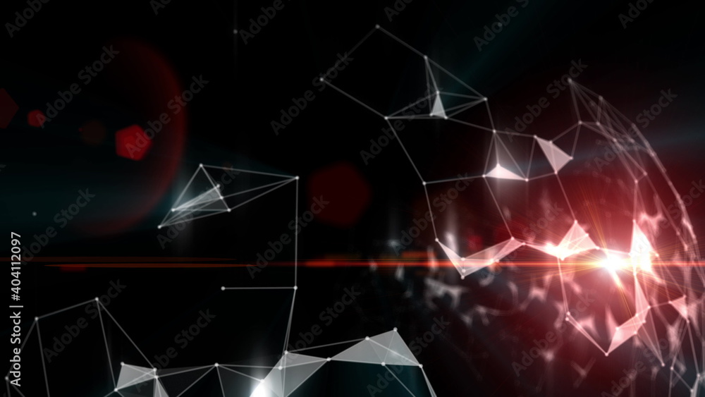 Wall mural fantasy web network animation background