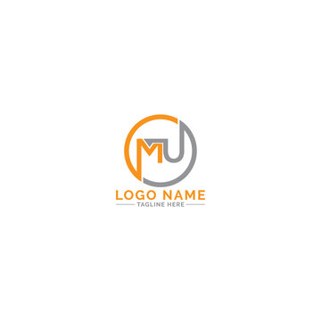 MU letter logo design vector 