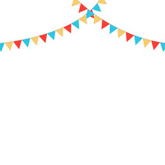 colourfull Vector party flags in pastel palette