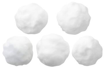 Snowballs set on a white background. Isolated