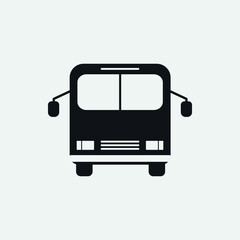 Ride on public transport glyph icon