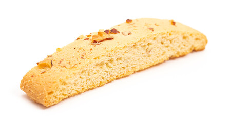 Almond and Walnut Biscotti on a White Background