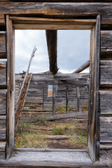 Fototapeta na wymiar Old Abandon Wooden Window
