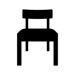 Dining room chair vector icon, simple sign for web site and mobile app on white backround