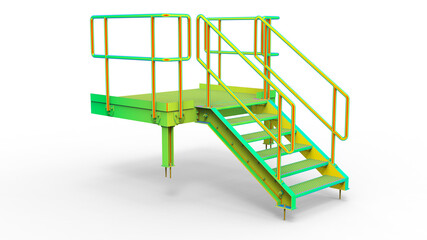 3D rendering - stairs structural analysis