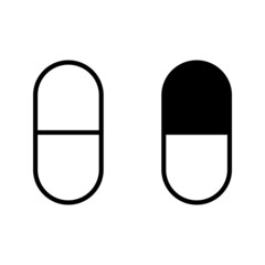 Capsule icon vector. Medical Pill sign. eps 10