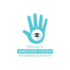 AMD or low vision awareness month concept design
