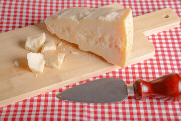 Parmiggiano Reggiano, typical gourmet cheese of Romagna, Italy