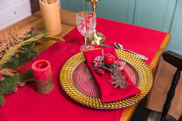 christmas table setting
