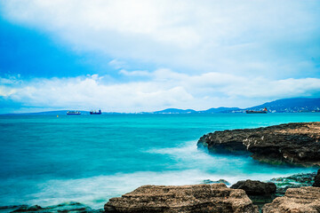Mallorca, Spain, Mediterranean Sea, long exposure 